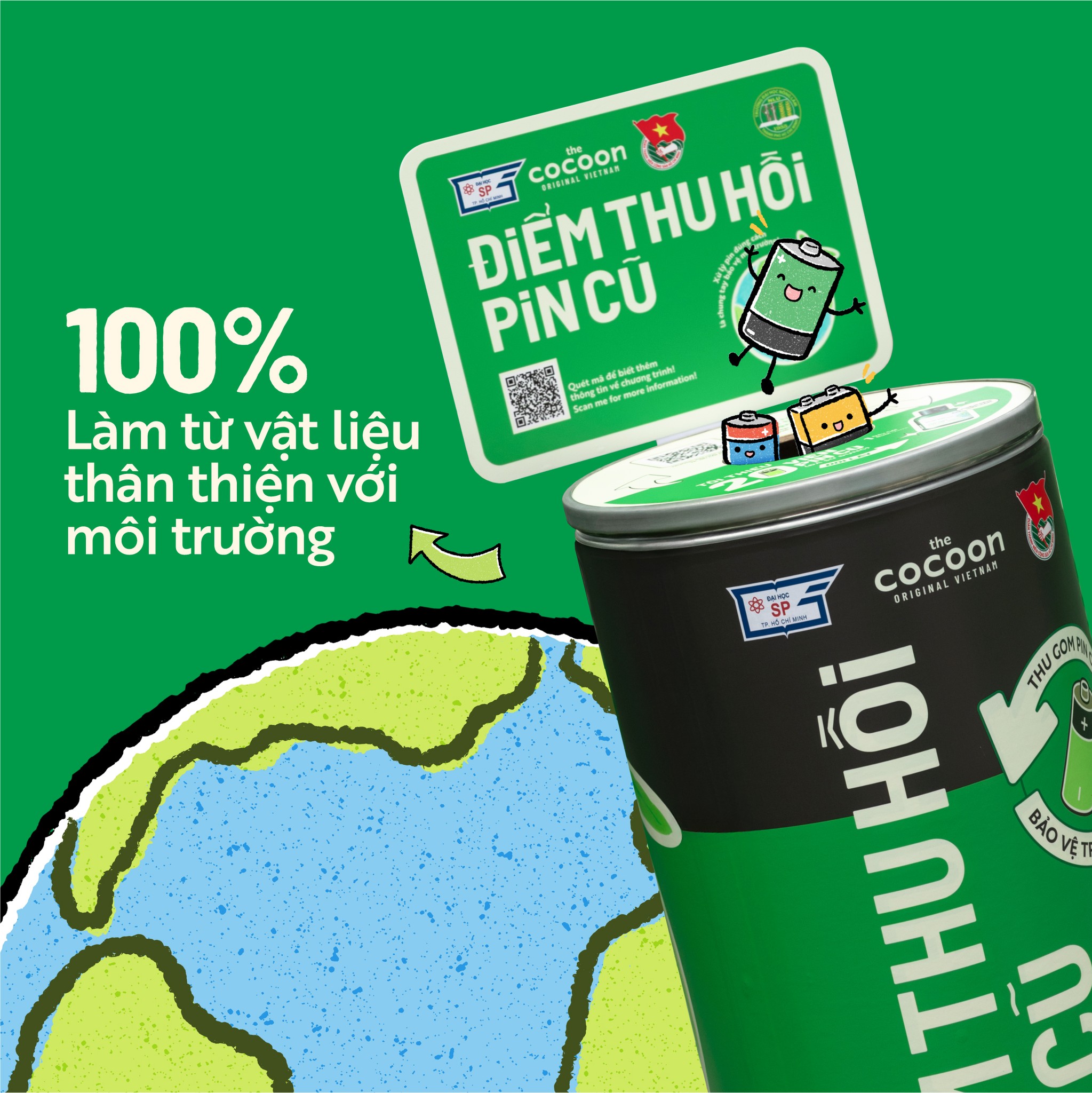Chương trình "Thu hồi pin cũ - Bảo vệ trái đất xanh" năm 2026