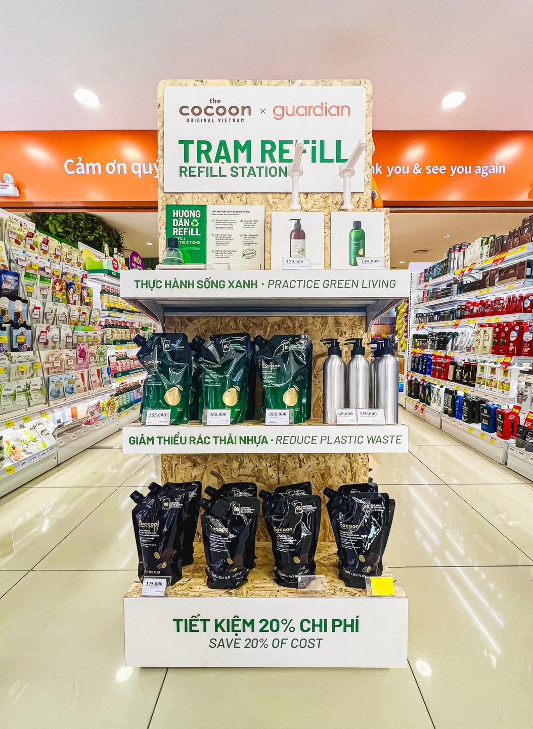 Cocoon x Guardian Vietnam: ra mắt 20 trạm refill tại TP.HCM